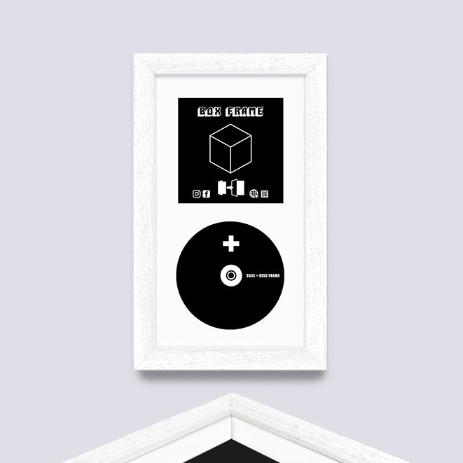 White (Wood Grain) CD CASE FRAME