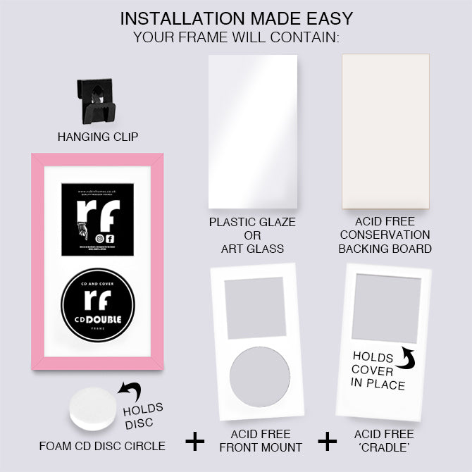 Pink CD Double 'Cover & Disc' Frame