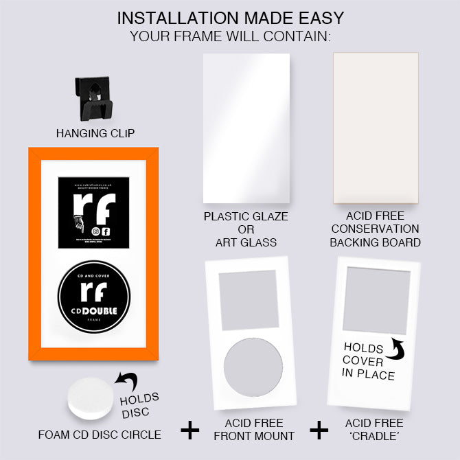 Orange CD Double 'Cover & Disc' Frame