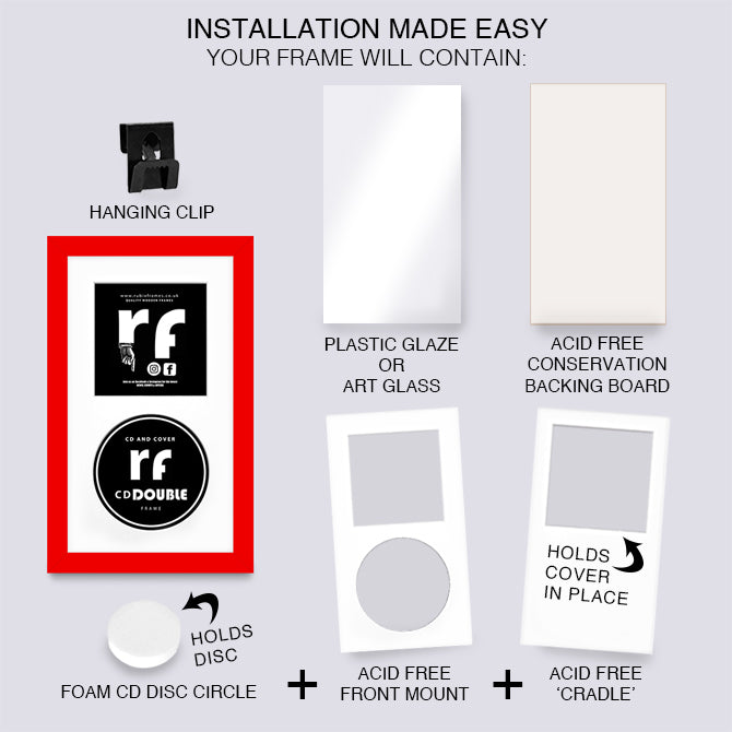Red CD Double 'Cover & Disc' Frame