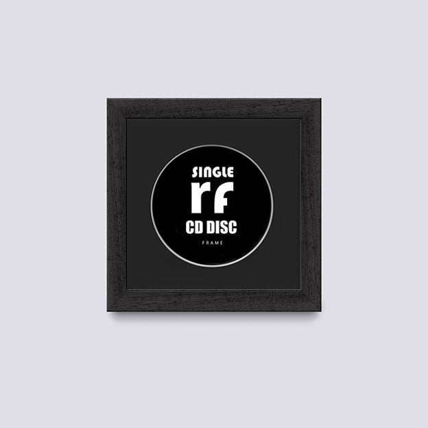 Black (Wood Grain) CD Single 'Cover or Disc' Frame
