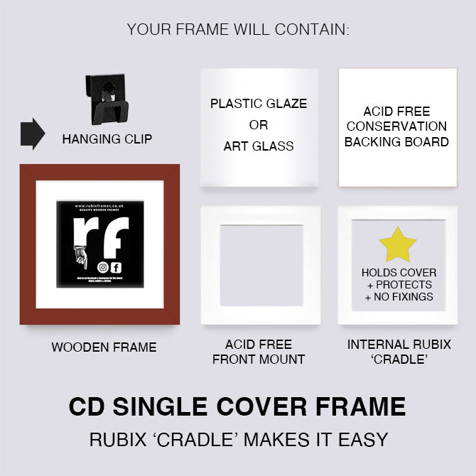 Dark Red CD Single 'Cover or Disc' Frame