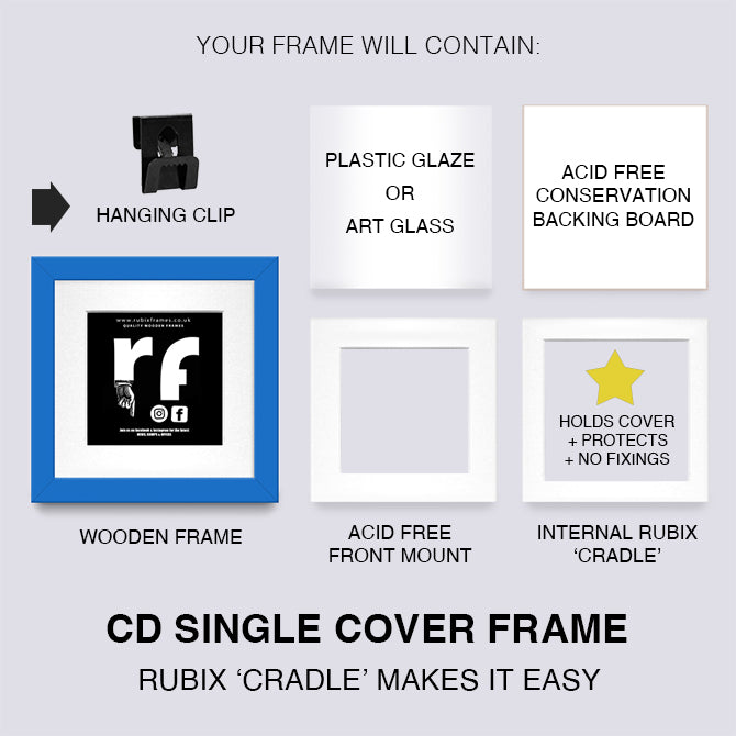 Medium Blue CD Single 'Cover or Disc' Frame