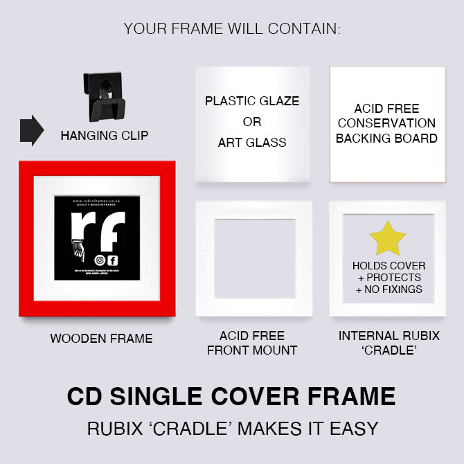 Red CD Single 'Cover or Disc' Frame