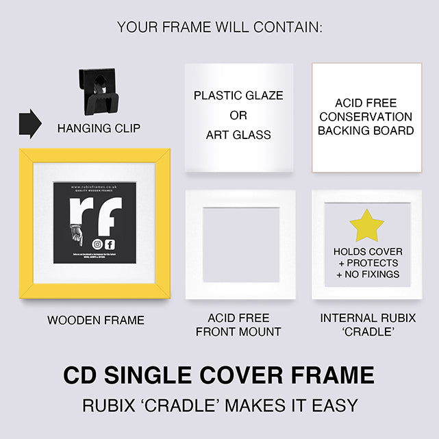 Yellow CD Single 'Cover or Disc' Frame