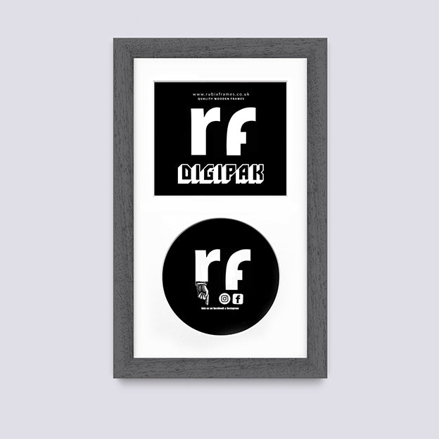 Grey - Dark (Wood Grain) CD Cardboard Case 'Digipak' Frame