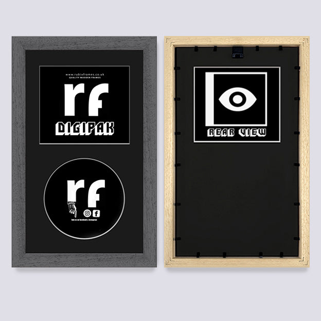 Grey - Dark (Wood Grain) CD Cardboard Case 'Digipak' Frame