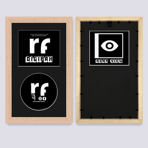 Wood - Natural (Wood Grain) CD Cardboard Case 'Digipak' Frame