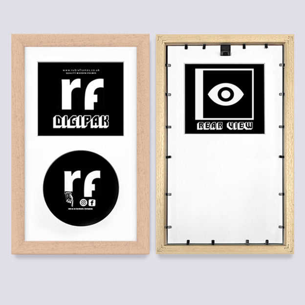 Wood - Natural (Wood Grain) CD Cardboard Case 'Digipak' Frame