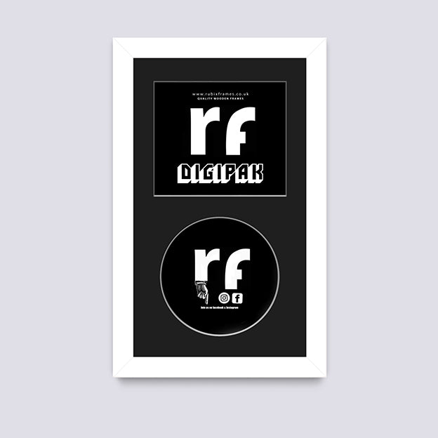 White CD Cardboard Case 'Digipak' Frame