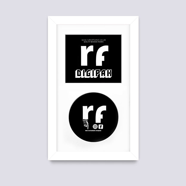 White CD Cardboard Case 'Digipak' Frame