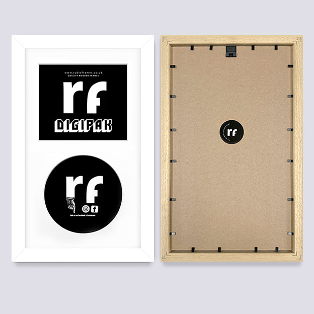 White CD Cardboard Case 'Digipak' Frame