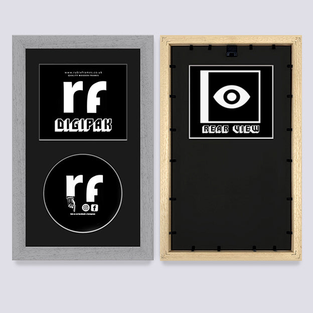 Grey - Light (Wood Grain) CD Cardboard Case 'Digipak' Frame