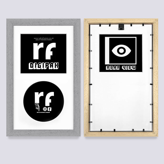 Grey - Light (Wood Grain) CD Cardboard Case 'Digipak' Frame
