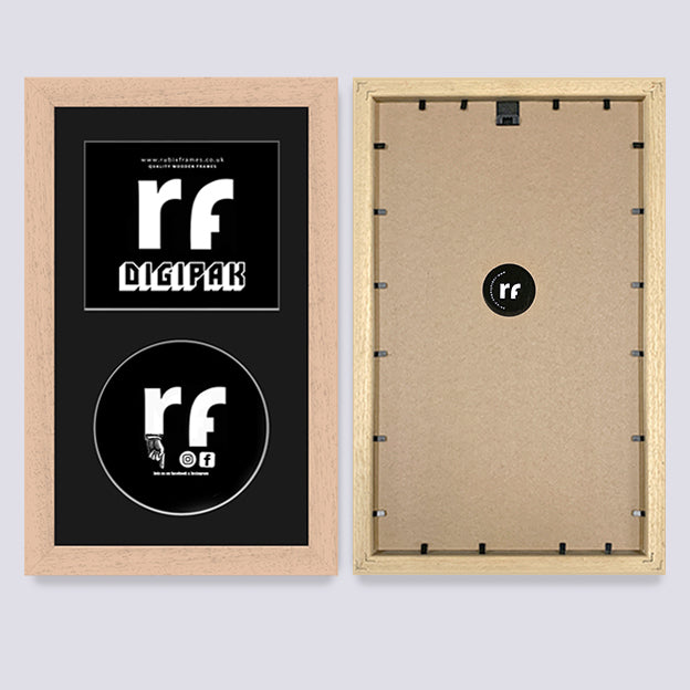 Wood - Natural (Wood Grain) CD Cardboard Case 'Digipak' Frame