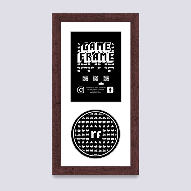 Wood Walnut Finish NINTENDO Game Frame