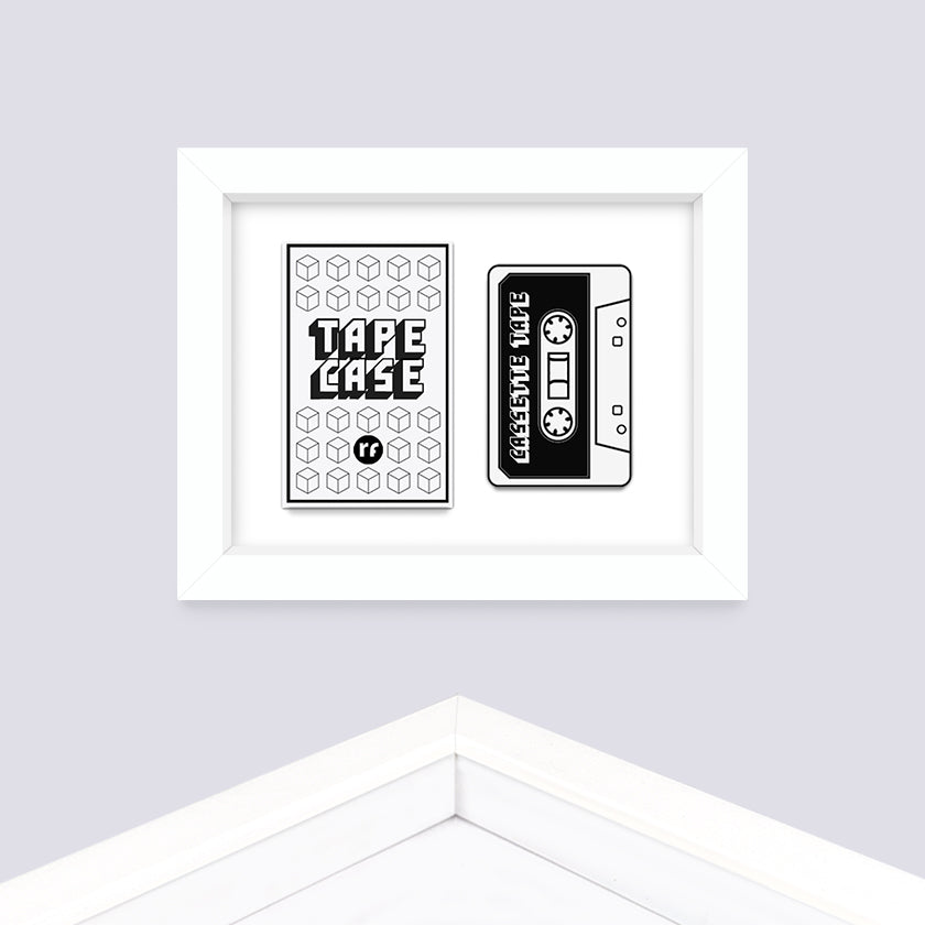 White TAPE AND CASE FRAME