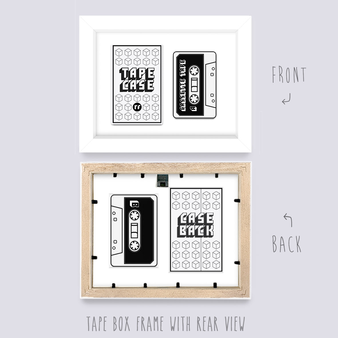 White TAPE AND CASE FRAME