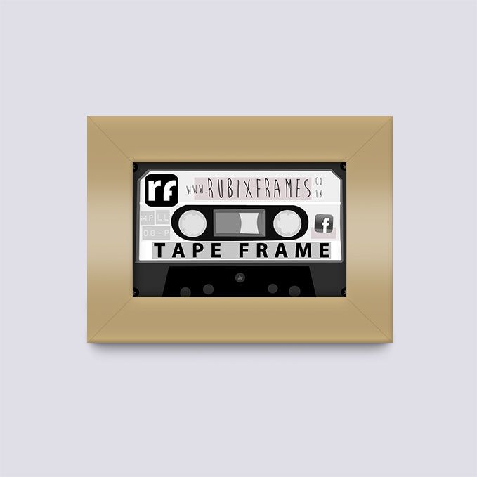 Gold Cassette Audio Tape Frame