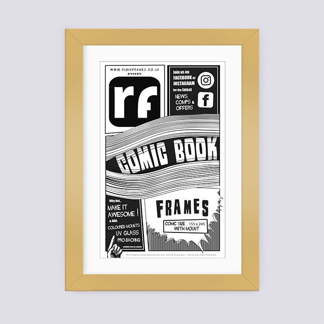 Gold Comic Book Frame