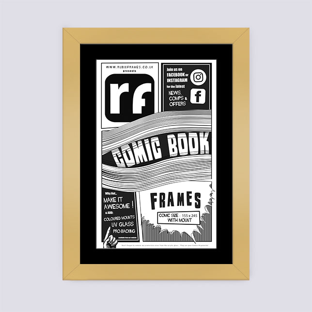 Gold Comic Book Frame
