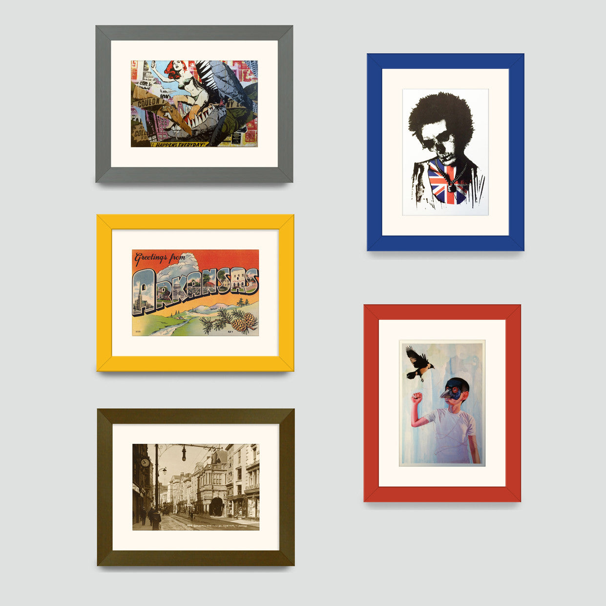 various colours of postcard pictures frames available