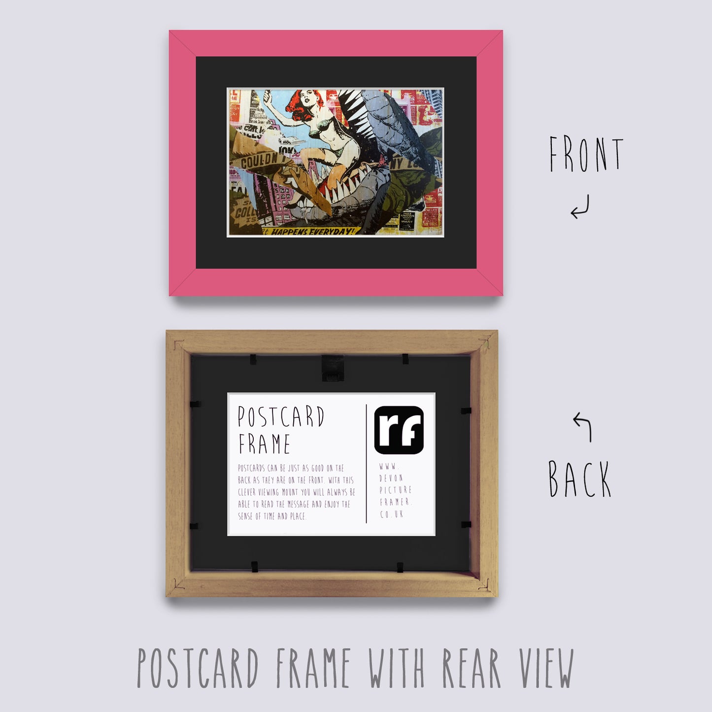 Pink Postcard Picture Frame