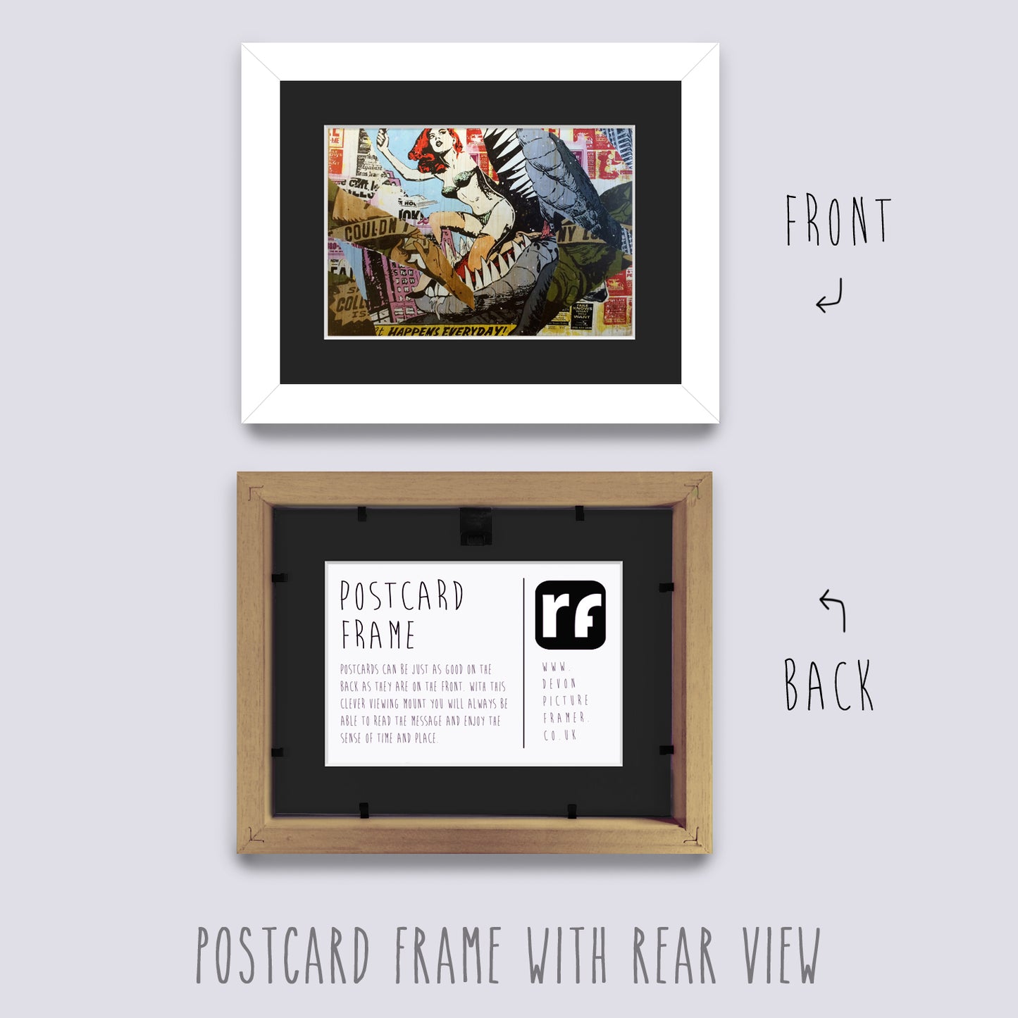 White Postcard Picture Frame