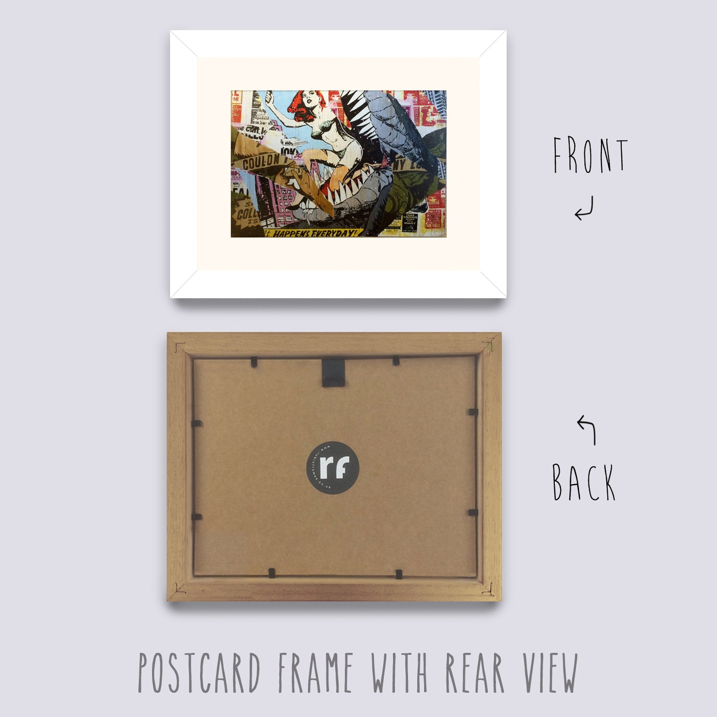 White Postcard Picture Frame