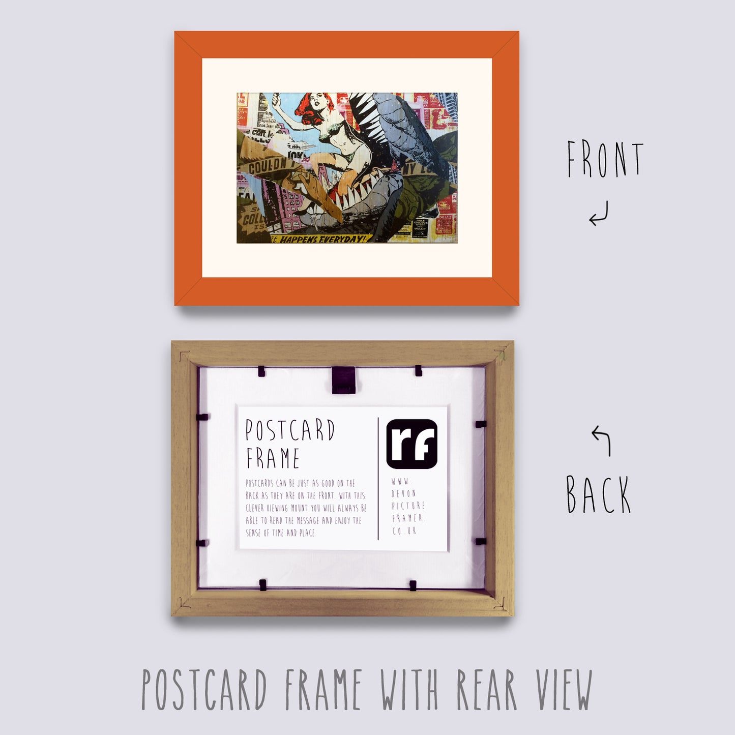 Orange Postcard Picture Frame