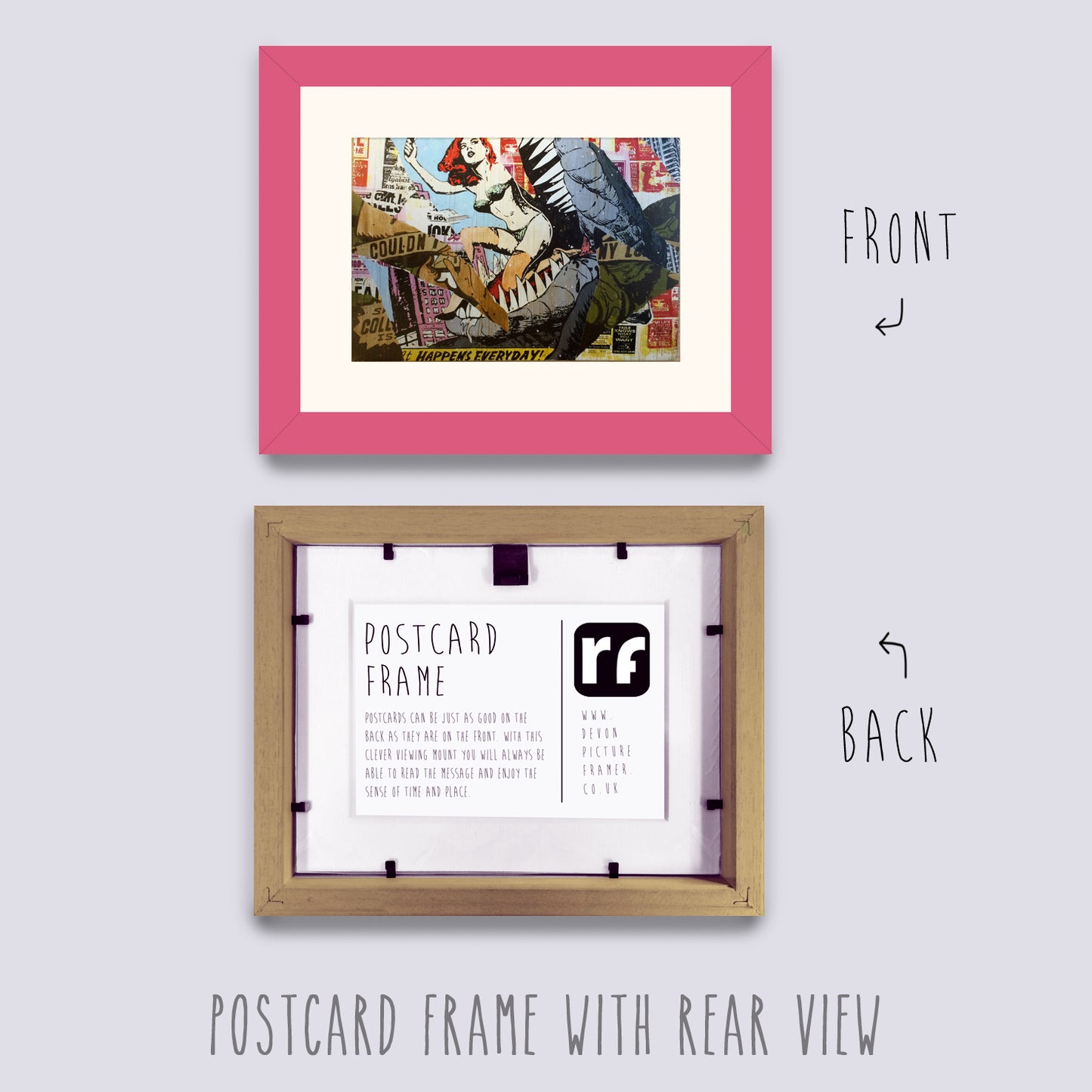 Pink Postcard Picture Frame