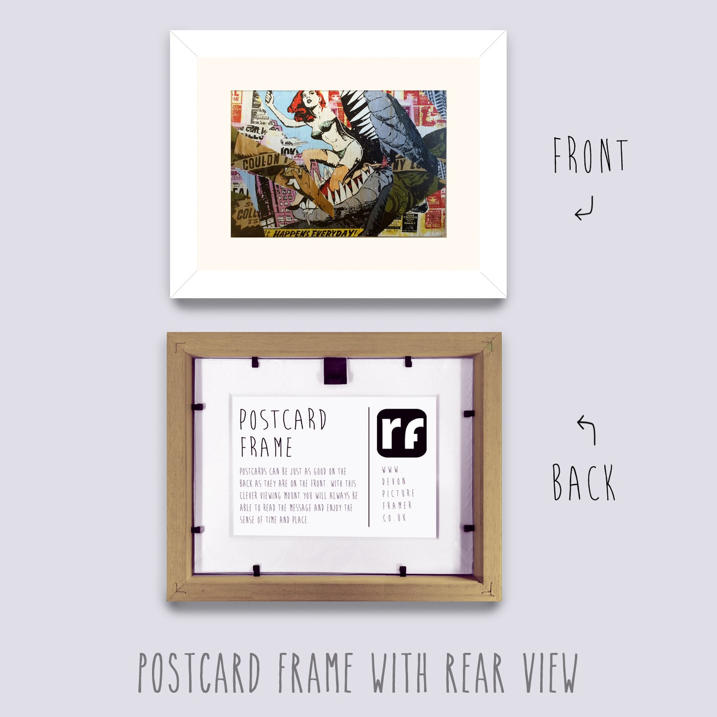 White Postcard Picture Frame