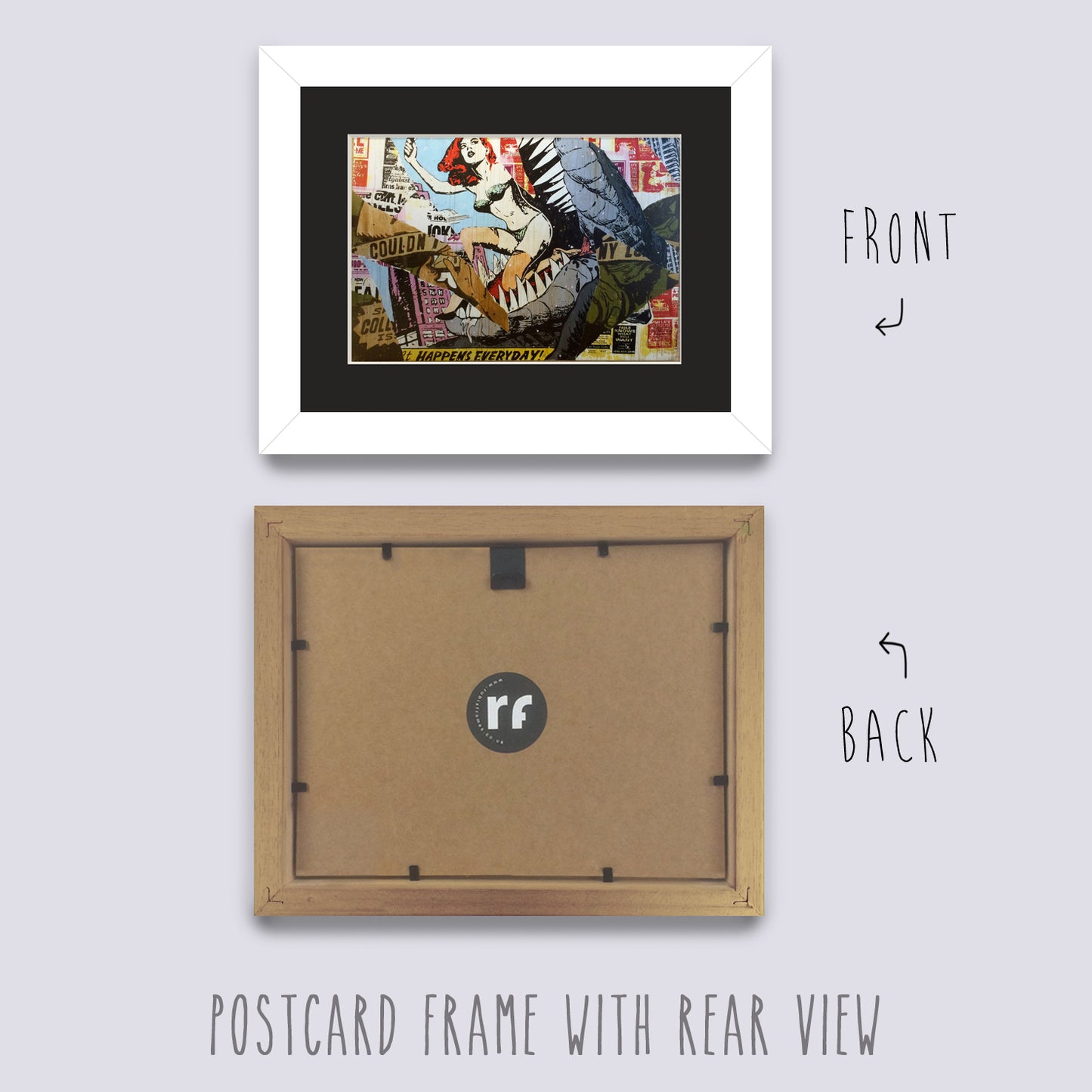 White Postcard Picture Frame