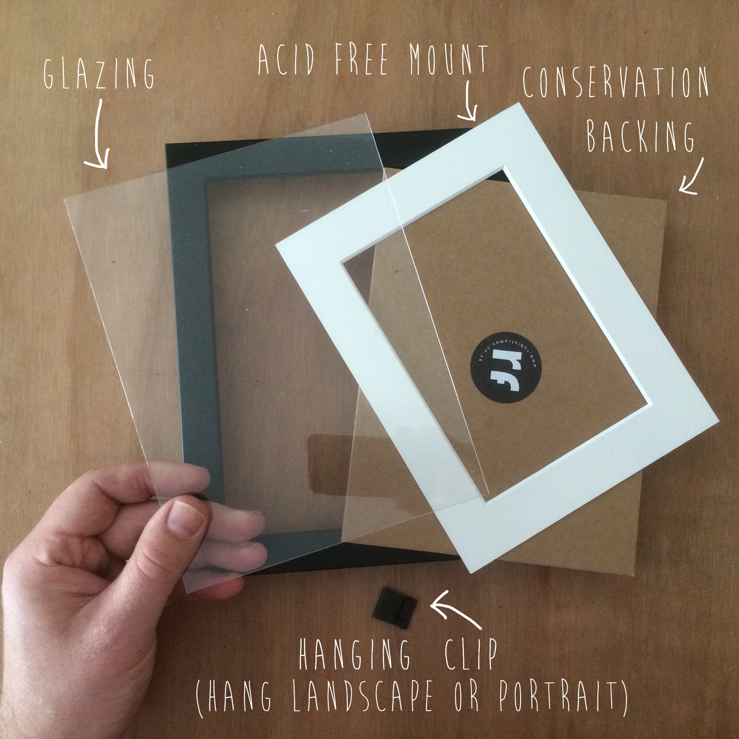 White Postcard Picture Frame