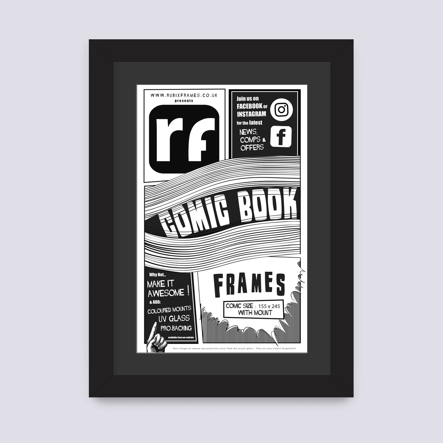 Black Comic Book Frame