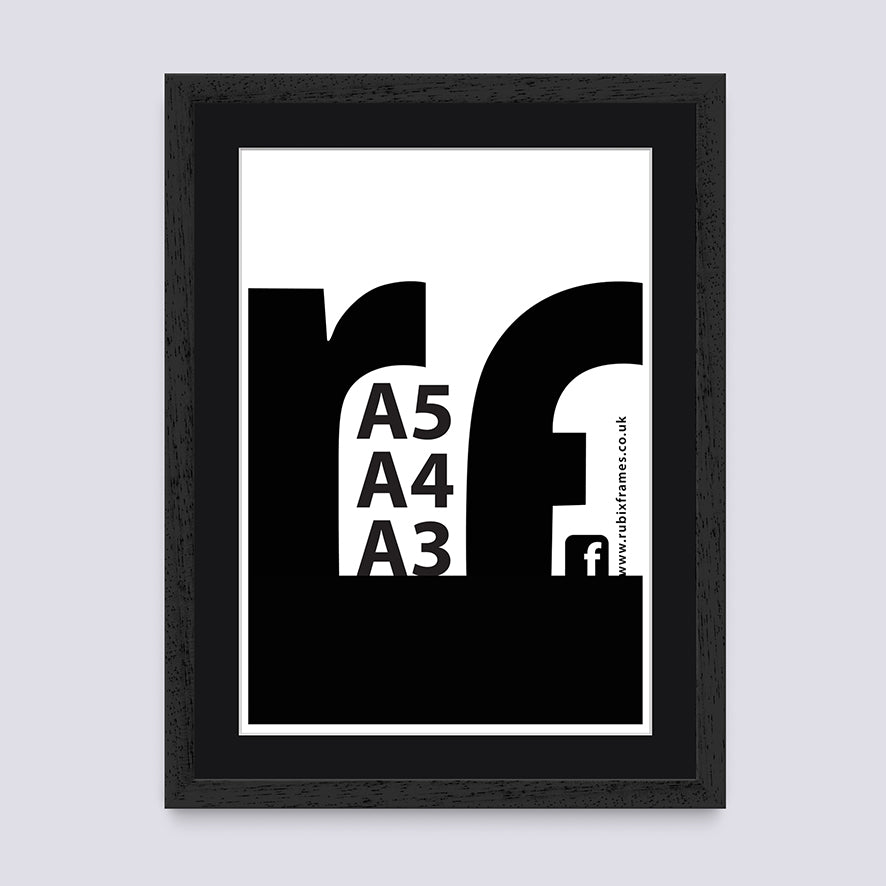 Black (Wood Grain) A3 A4 A5 Frame