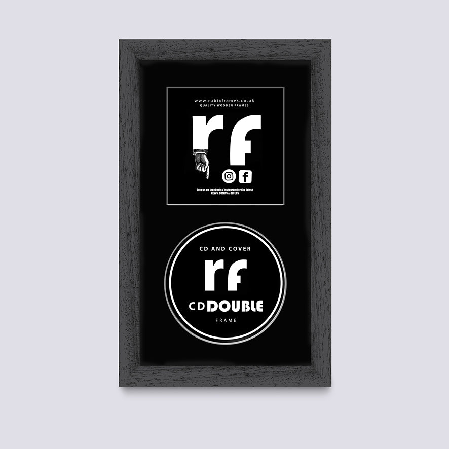 Grey Dark (Wood Grain) CD Single or Double Frame Rubix Frames
