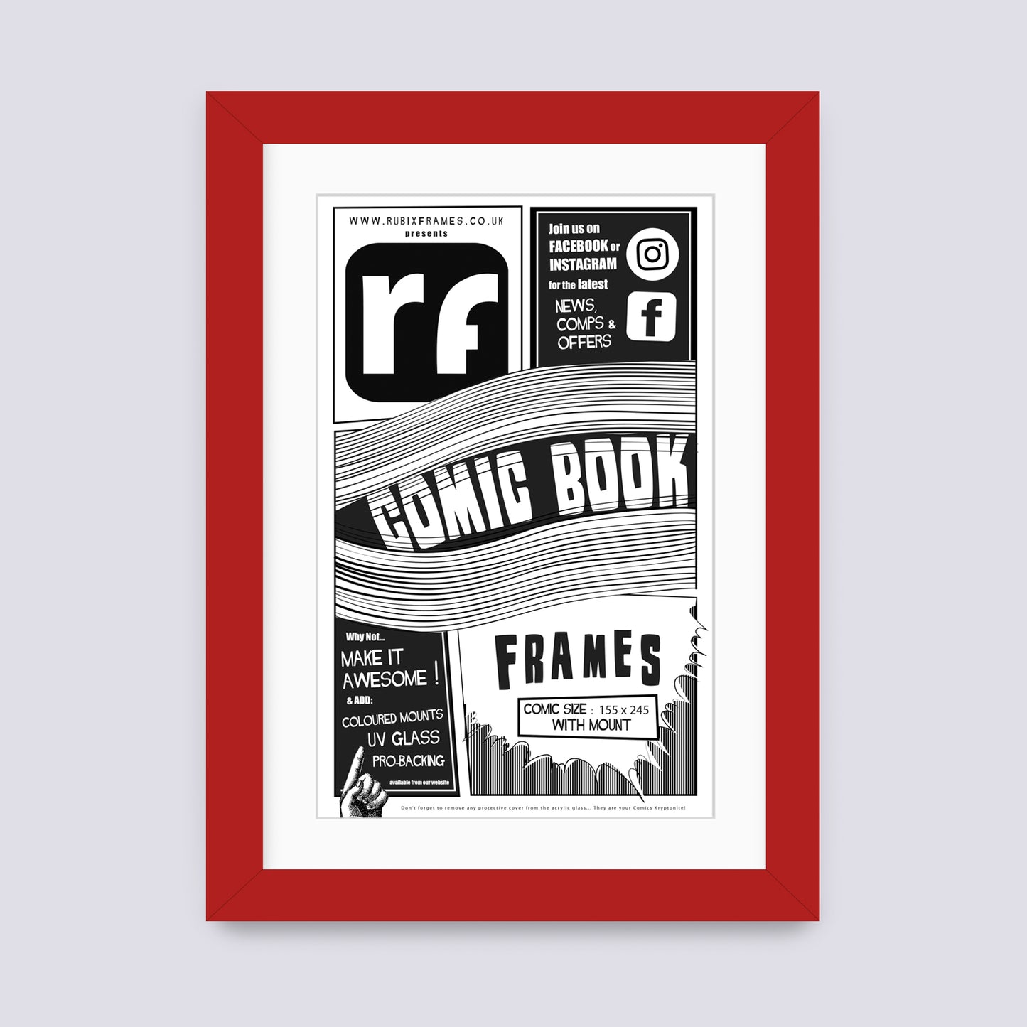 Red - Dark Comic Book Frame