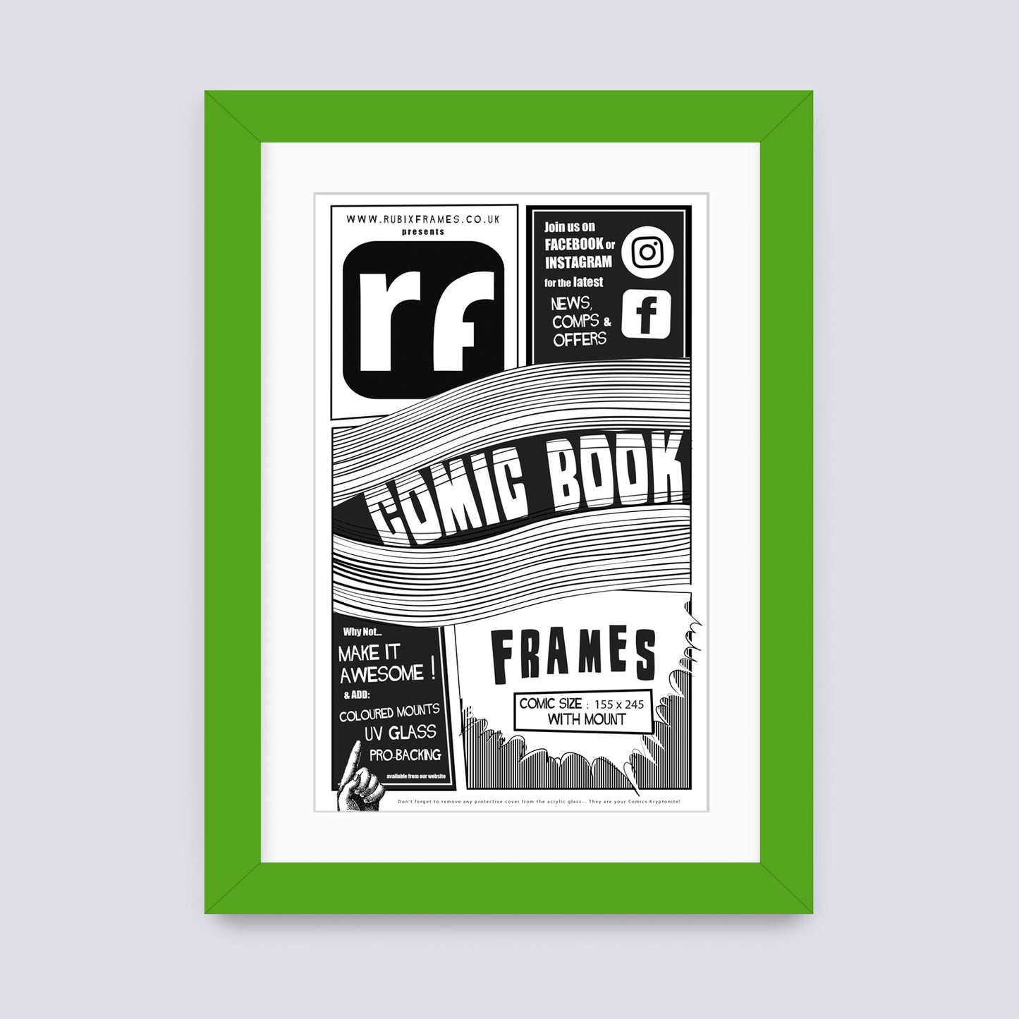 Green Comic Book Frame