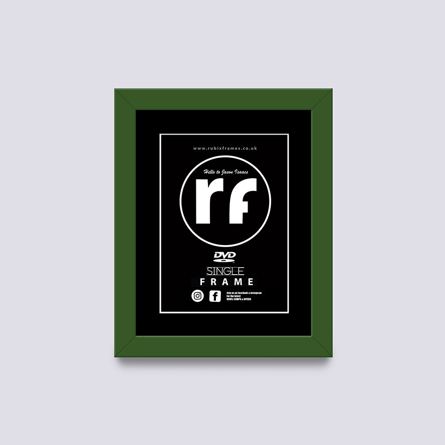 Dark Green DVD Single or Double Frame