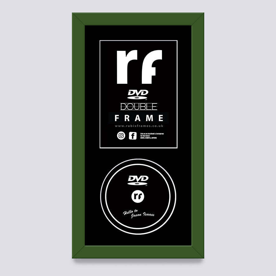 Dark Green DVD Single or Double Frame