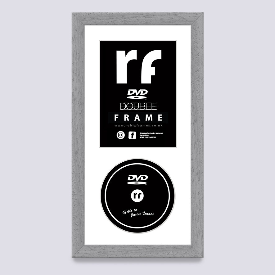 Light Grey (Wood Grain) DVD Single or Double Frame