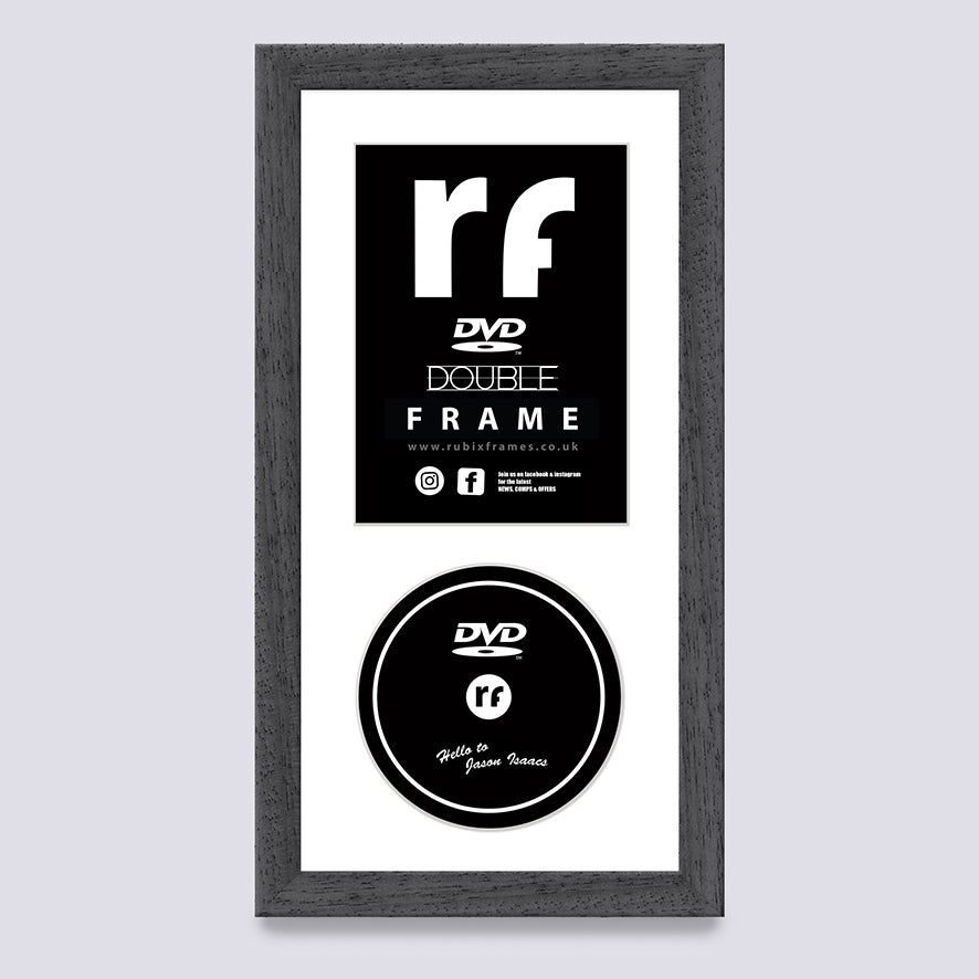 Grey - Dark (Wood Grain) DVD Single or Double Frame