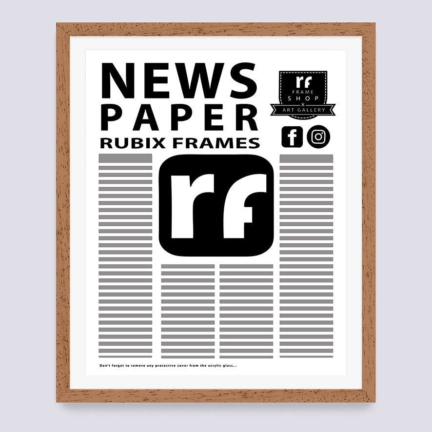 Wood - Oak Finish (Wood Grain) Newspaper Frame