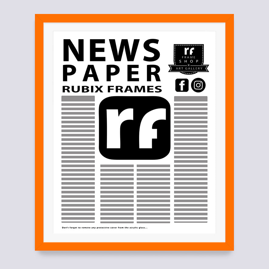 Orange Newspaper Frame