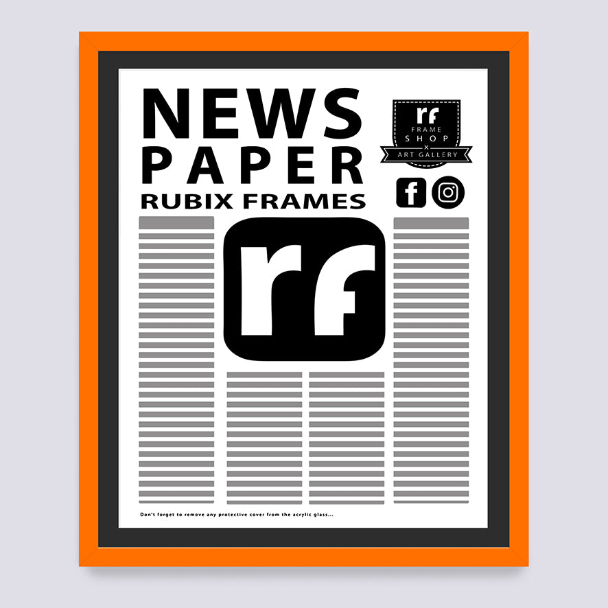 Orange Newspaper Frame