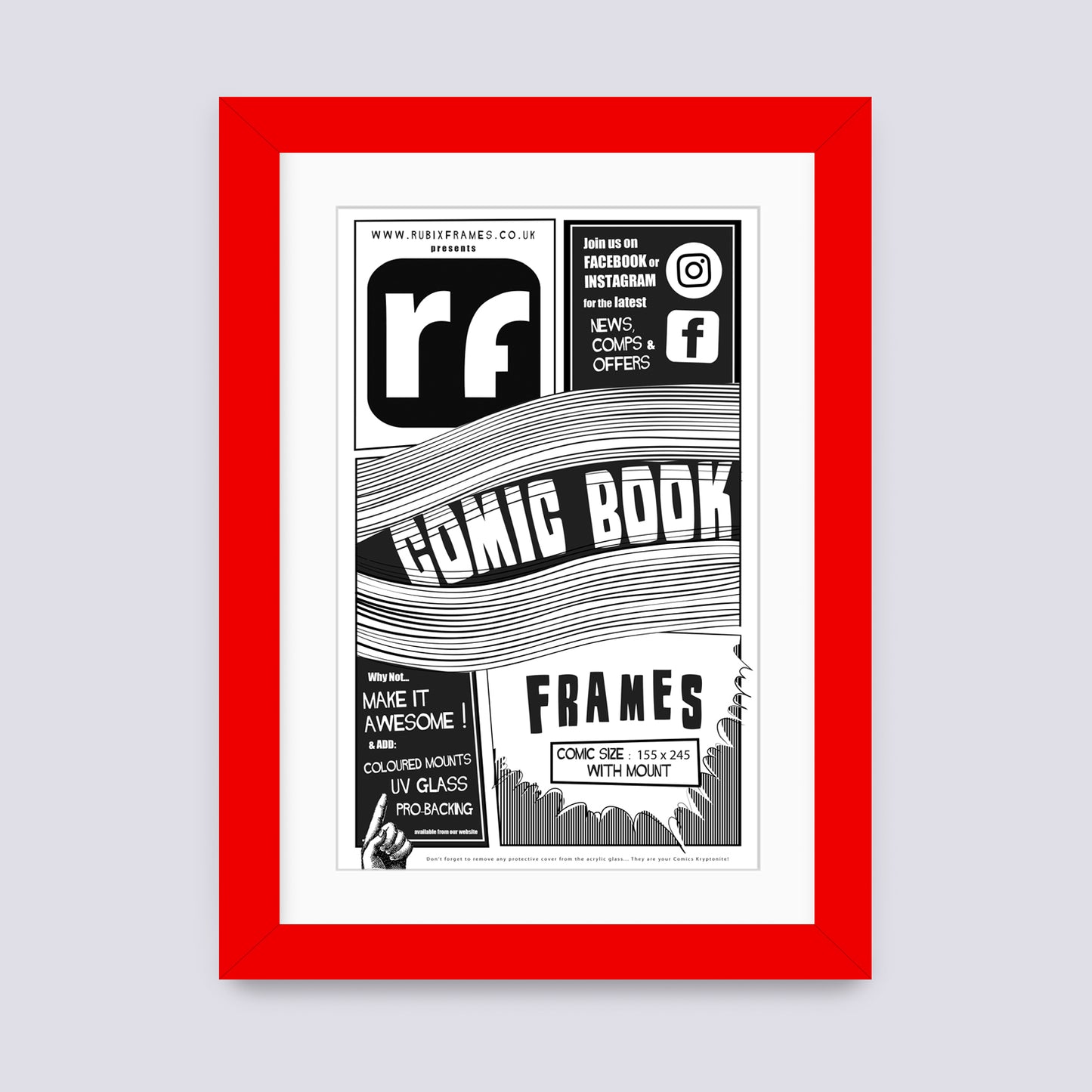 Red Comic Book Frame