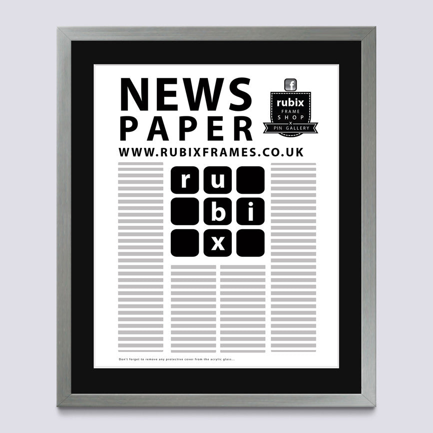 Silver Newspaper Frame