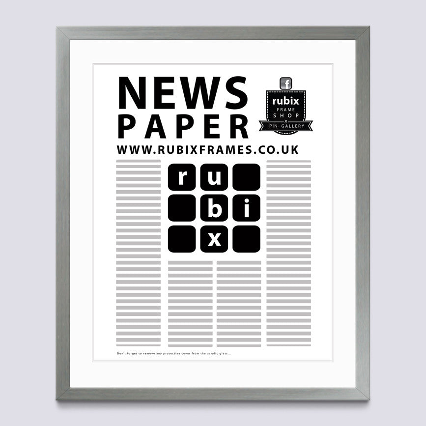 Silver Newspaper Frame