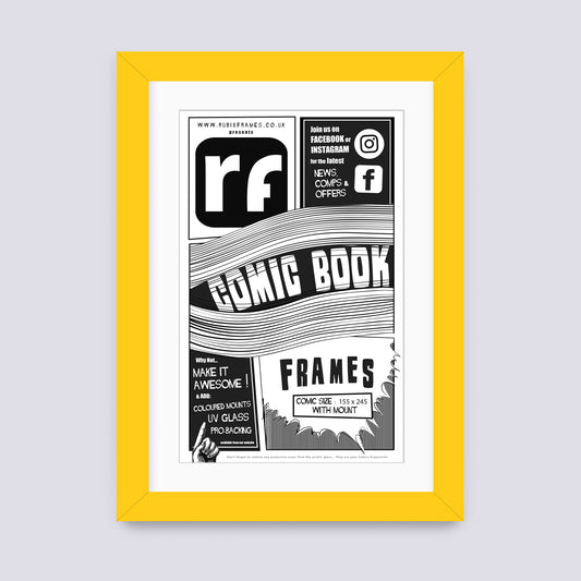 Yellow Comic Book Frame